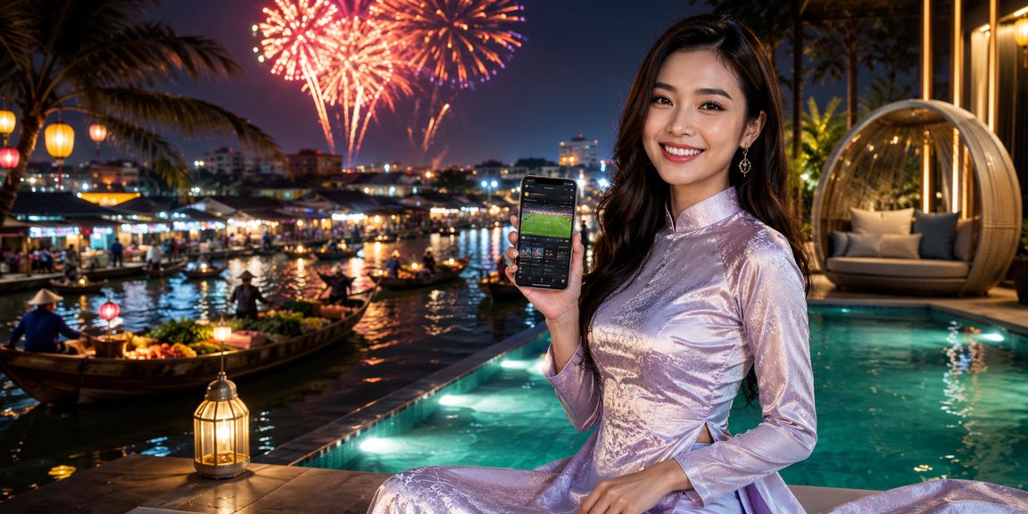 Phụ nữ mặc áo dài sử dụng ứng dụng casino tại Cần Thơ