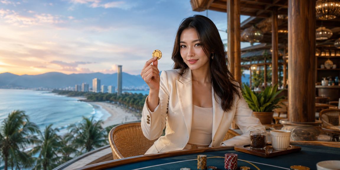 Người chơi game bài và jackpot tại quán cà phê Đà Nẵng trên điện thoại