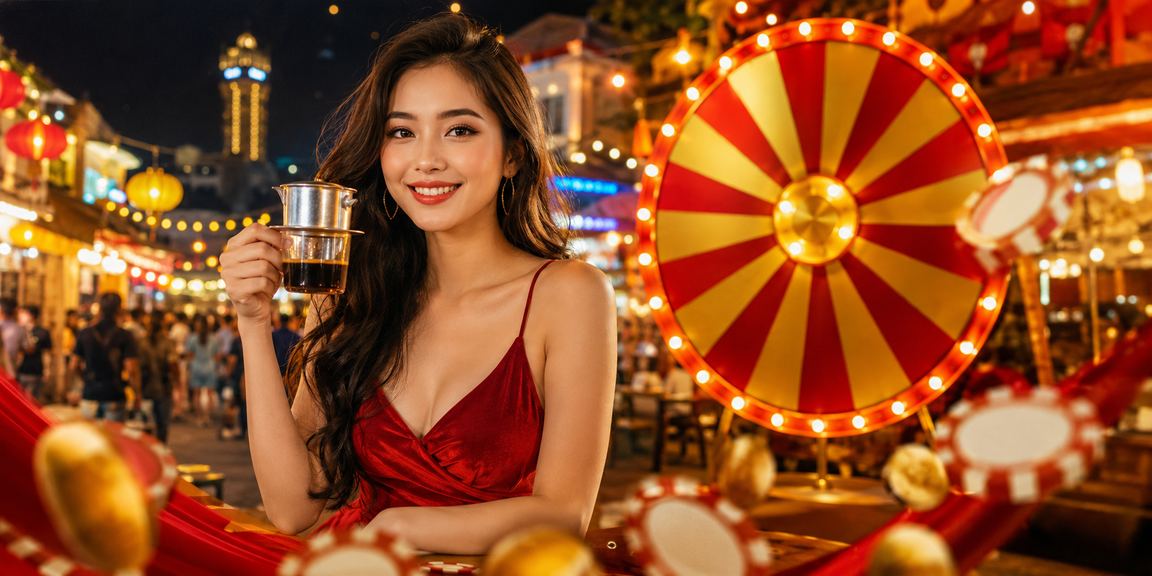Khách hàng tại quán cà phê Phú Quốc kiểm tra kết quả cá cược và rút thăm trúng thưởng